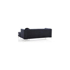 Glory Furniture Pompano Velvet Sofa Chaise in Black