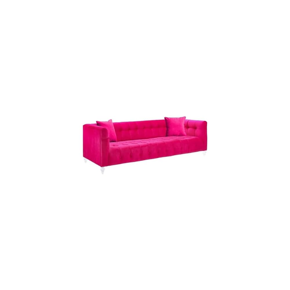 Bea Hot Pink Velvet Sofa