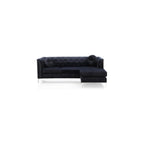 Glory Furniture Pompano Velvet Sofa Chaise in Black