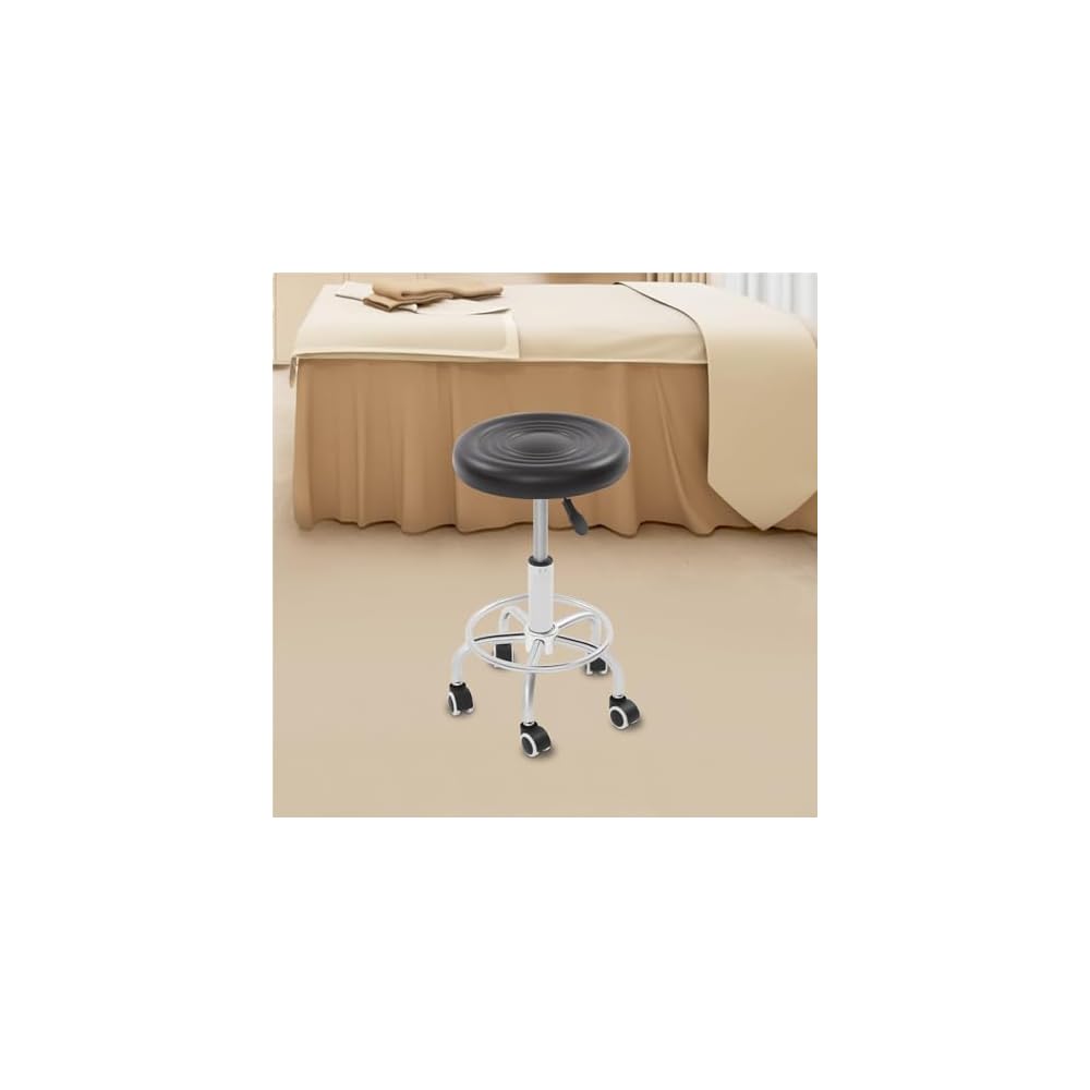 Multi-Purpose Adjustable Rolling Stools Chair 360° Swivel Chair with Casters for Easy Movement, Height Adjustable, Comfortable Office