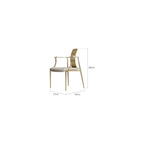 Tea Chair Stainless Steel Table Master Villa Home Dining Armchair Backrest Leisure