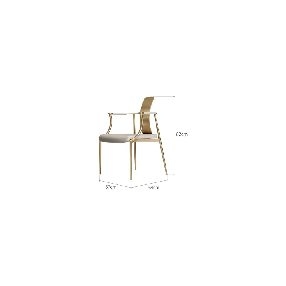 Tea Chair Stainless Steel Table Master Villa Home Dining Armchair Backrest Leisure