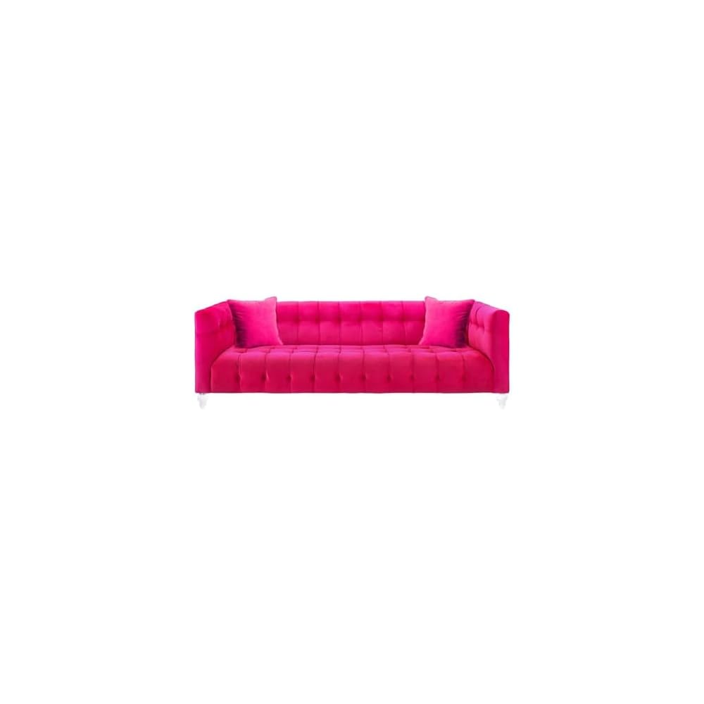 Bea Hot Pink Velvet Sofa