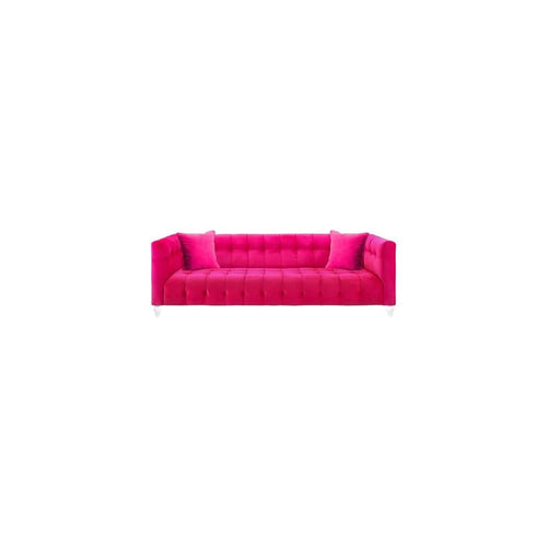 Bea Hot Pink Velvet Sofa