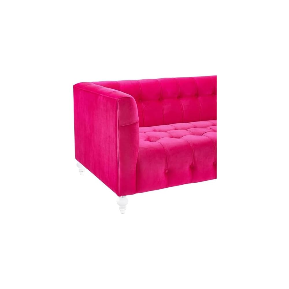 Bea Hot Pink Velvet Sofa
