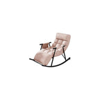 Leisure Sofa Rocking Chair Recliner Armchair Soft Upholstered Lazy Chair Glider for Balcony Poolside Backyard,Rocker Accent Chair with Ottoman for Living Room (Color : Dark Gray)