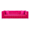 Bea Hot Pink Velvet Sofa