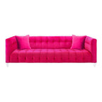 Bea Hot Pink Velvet Sofa