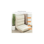 Floor Chair, Armless Meditation Chair with 5 Adjustable Position, Comfy Linen Folding Lazy Sofa Chair Ergonomic Floor Seating Lounge for Gaming, Sleeping, Reading(45x90cm(18x35inch), White A)