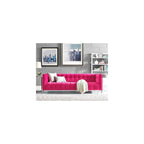 Bea Hot Pink Velvet Sofa