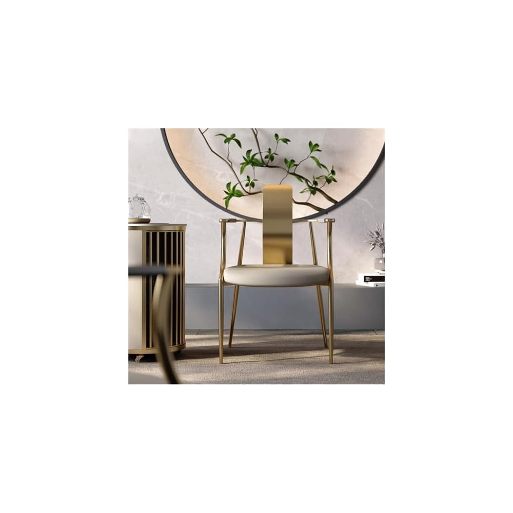 Tea Chair Stainless Steel Table Master Villa Home Dining Armchair Backrest Leisure