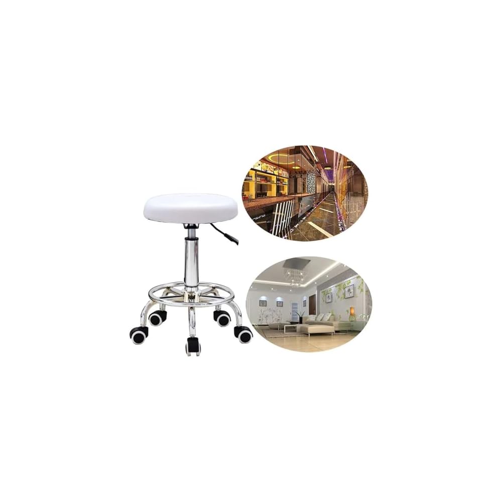 Multi-Purpose Adjustable Rolling Stools Chair 360° Swivel Chair with Casters for Easy Movement, Height Adjustable, Comfortable Office