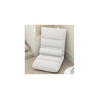 Floor Chair, Armless Meditation Chair with 5 Adjustable Position, Comfy Linen Folding Lazy Sofa Chair Ergonomic Floor Seating Lounge for Gaming, Sleeping, Reading(45x90cm(18x35inch), White A)