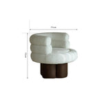 Scandinavian Modern Velvet Single Sofa Chair