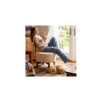 Swivel Accent Chair Living Room Vanity Chair with Back, Linen Brown