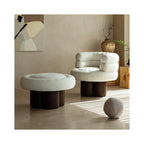 Scandinavian Modern Velvet Single Sofa Chair
