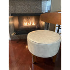 Swivel Accent Chair Living Room Vanity Chair with Back, Linen Brown