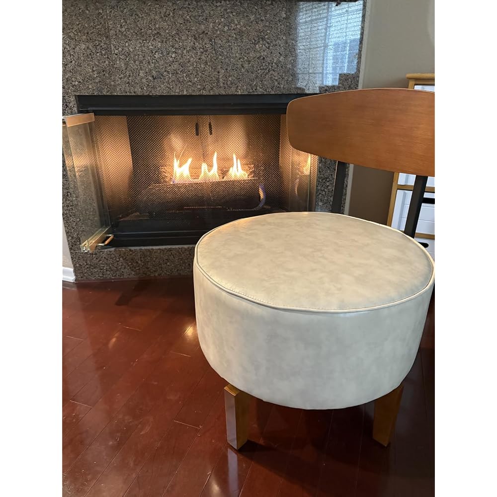 Swivel Accent Chair Living Room Vanity Chair with Back, Linen Brown
