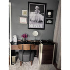 Swivel Accent Chair Living Room Vanity Chair with Back, Linen Brown