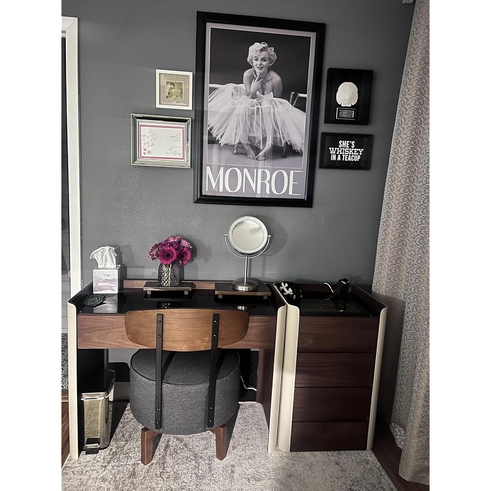Swivel Accent Chair Living Room Vanity Chair with Back, Linen Brown